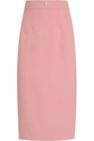 Dolce & Gabbana Spódnice, Kobieta, Różowy, M, Różowa Spódnica Z Wełny Elegancka Stylowa