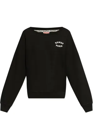 Kenzo Bluzy, Kobieta, Czarny, S, Bawełna, Bluza z nadrukiem