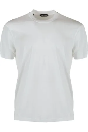 Tom Ford Koszulki, Mężczyzna, Biały, M, Bawełna, Bawełna Lyocell T-shirt