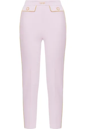 Elisabetta Franchi Spodnie, Kobieta, Różowy, M, Stylowa Sukienka z 96% Poliestru 4% Elastanu