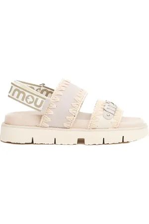 Mou Buty, Kobieta, Beżowy, 37 EU, Zamsz, Beżowe Sandały zamszowe i z płótna