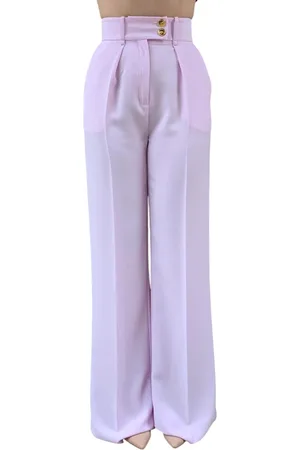 Elisabetta Franchi Spodnie, Kobieta, Różowy, L, Stylowa Modna Odzież Damska