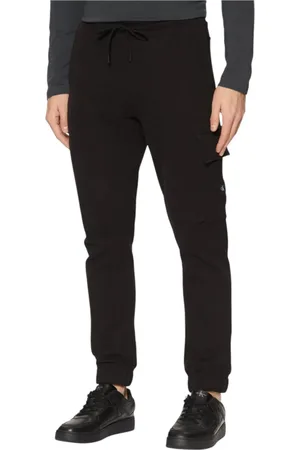 Calvin Klein Spodnie, Mężczyzna, Czarny, S, Spodnie Joggingowe Cargo