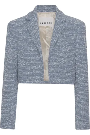 REMAIN Birger Christensen Kurtki, Kobieta, Niebieski, S, Ylla Blazer Riviera Comb