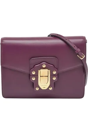Dolce & Gabbana Pre-owned, Kobieta, Fioletowy, ONE SIZE, Pre-owned skórzane torby na ramię