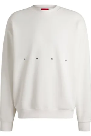 HUGO BOSS Bluzy, Mężczyzna, Beżowy, S, Koszulka z bawełny