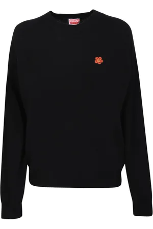 Kenzo Swetry, Kobieta, Czarny, M, Czarny sweter z motywem Boke Flower
