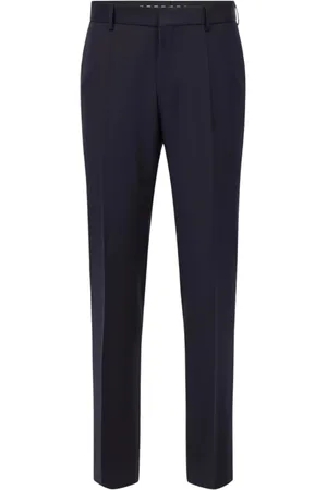 HUGO BOSS Spodnie, Mężczyzna, Niebieski, XL, Klasyczne Spodnie Męskie