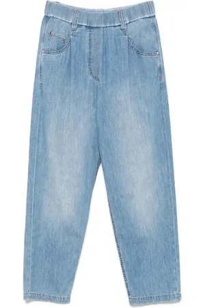 Brunello Cucinelli Jeansy, Kobieta, Niebieski, 2XS, Denim, Dżinsowe Spodnie dla Kobiet Styl Casual