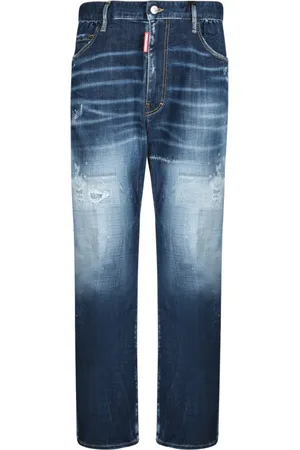 Dsquared2 Jeansy, Mężczyzna, Niebieski, XL, Niebieskie Spodnie dla Mężczyzn