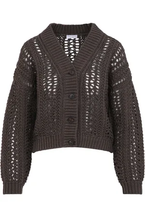 Brunello Cucinelli Swetry, Kobieta, brązowy, S, Brązowy Sweter Luksusowy Styl