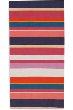 Gallo Akcesoria, unisex, Wielobarwność, ONE SIZE, Unisex biała bawełniana bandana z wielokolorowymi paskami