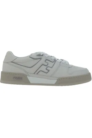 Fendi Buty, Mężczyzna, Biały, 44 EU, Miejskie Skórzane Sneakersy