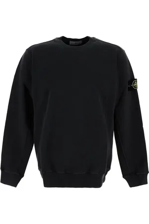 Stone Island Bluzy, Mężczyzna, Czarny, S, Czarne Swetry dla Mężczyzn