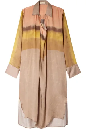 Mes Demoiselles Sukienki, Kobieta, Wielobarwność, XS, Maruli Sukienka Koszulowa z Wiskozy z Efektem Tie & Dye