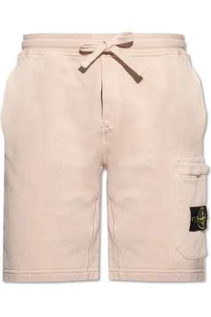 Stone Island Szorty, Mężczyzna, Beżowy, S, Bawełna, Logo Shorts