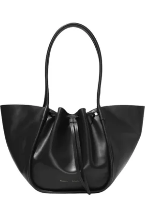 Proenza Schouler Torebki, Kobieta, Czarny, ONE SIZE, Czarna torba Tote z złotym logo