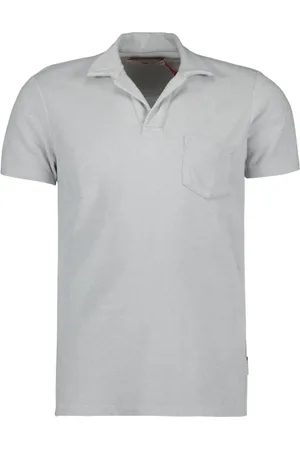 Orlebar Brown Koszulki, Mężczyzna, Szary, L, Casual Terry Polo Shirt