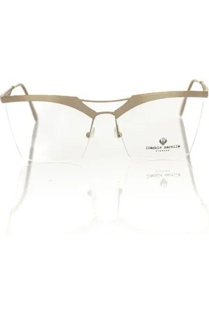 FRANKIE MORELLO Akcesoria, unisex, Beżowy, ONE SIZE, Okulary Clubmaster Metal Brązowy Brokat