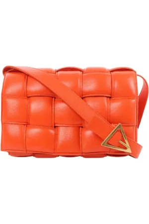 Bottega Veneta Pre-owned, Kobieta, Pomarańczowy, ONE SIZE, Skóra, Pre-owned Skórzane torebki
