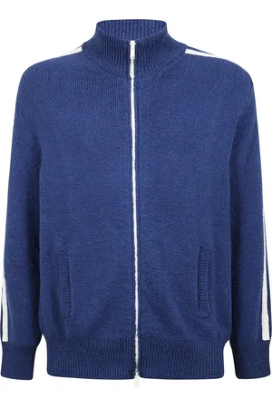 LANEUS Swetry, Mężczyzna, Niebieski, XL, Pikowany Sweter Bomber