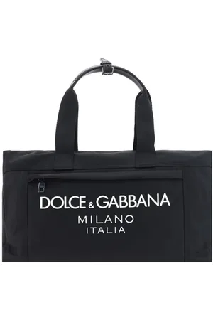 Dolce & Gabbana Torebki, Mężczyzna, Czarny, ONE SIZE, Nylon, Torba Podróżna z Monogramem i Zamkiem