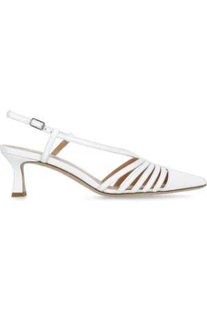 Julie Dee Buty, Kobieta, Biały, 39 EU, Zamsz, Białe sandały zamszowe z czubkiem strzały
