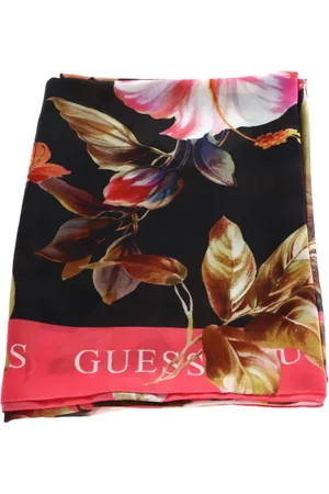 Guess Akcesoria, Kobieta, Wielobarwność, ONE SIZE, Czarny Multi Szalik 70x 180