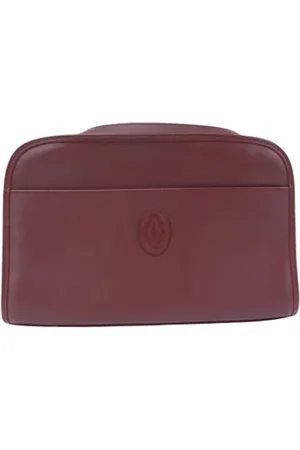 Cartier Pre-owned, Kobieta, Czerwony, ONE SIZE, Skóra, Pre-owned skórzane portfele