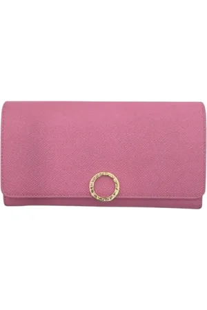 Bvlgari Pre-owned, Kobieta, Różowy, ONE SIZE, Skóra, Pre-owned skórzane portfele