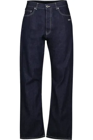 OFF-WHITE Jeansy, Mężczyzna, Niebieski, W33, Męskie proste jeansy skate