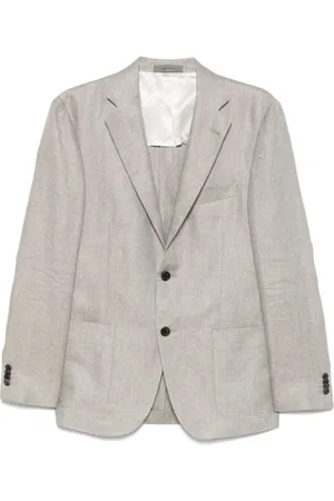 corneliani Kurtki, Mężczyzna, Szary, 2XL, Luksusowa Kurtka z Lnu i Lyocellu