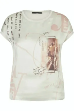 Rabe Bluzki, Kobieta, Beżowy, L, Beżowy T-shirt