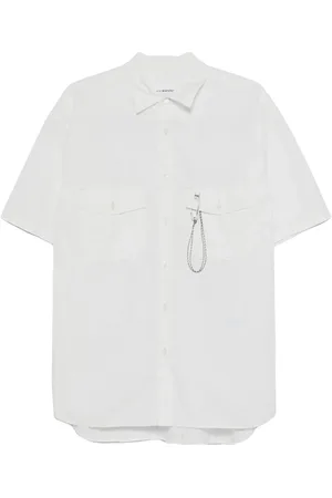 and wander Koszule, Mężczyzna, Biały, M, Nylon, Biała Koszula Cordura Typewriter z Krótkim Rękawem