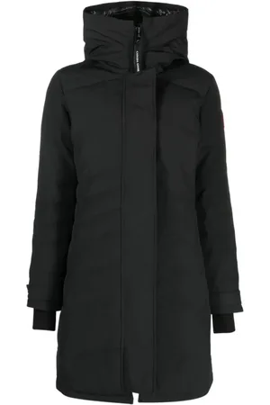 Canada Goose Płaszcze, Kobieta, Czarny, L, Stylowe Kurtki na Wszystkie Pory Roku