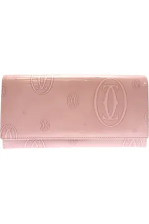 Cartier Pre-owned, Kobieta, Różowy, ONE SIZE, Skóra, Pre-owned Fabric wallets