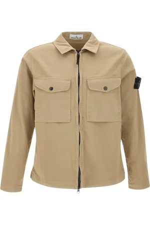 Stone Island Kurtki, Mężczyzna, brązowy, M, Szary Koszul Modny Styl