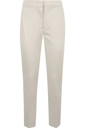 Max Mara Spodnie, Kobieta, Beżowy, M, Spodnie Slim Cropped Pegno Jersey