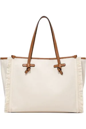 Gianni chiarini Torebki, Kobieta, Beżowy, ONE SIZE, Torba na zakupy z płótna Panna Ss 23