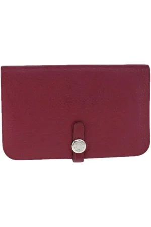 Hermès Pre-owned, Kobieta, Czerwony, ONE SIZE, Skóra, Pre-owned skórzane portfele
