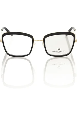 FRANKIE MORELLO Akcesoria, Kobieta, Czarny, ONE SIZE, Czarne Metaliczne Okulary Kwadratowe Dla Kobiet