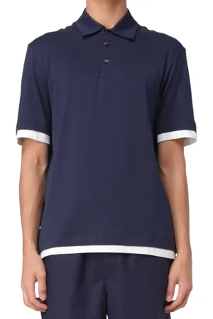 Roberto Collina Koszulki, Mężczyzna, Niebieski, XL, Niebieskie Polo T-shirty i Pola