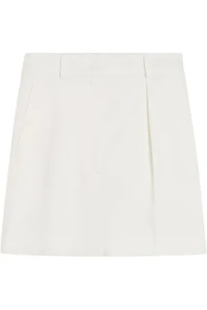 Sportmax Szorty, Kobieta, Biały, XS, Białe Szorty z Gabardyny Stretch