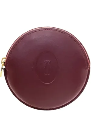 Cartier Pre-owned, Kobieta, Czerwony, ONE SIZE, Skóra, Pre-owned skórzane portfele