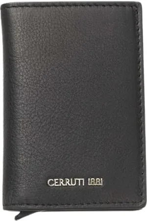 Cerruti 1881 Akcesoria, Mężczyzna, Czarny, ONE SIZE, Skóra, Elegancki Czarny Portfel Skórzany