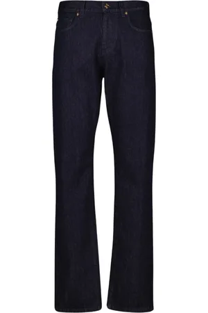 VERSACE Jeansy, Mężczyzna, Niebieski, W32, Niebieskie Surowe Jeansyy