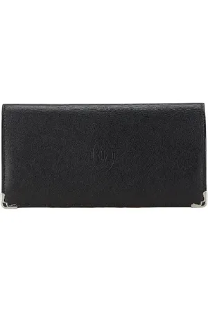 Cartier Pre-owned, Kobieta, Czarny, ONE SIZE, Skóra, Pre-owned skórzane portfele