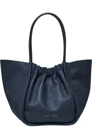 Proenza Schouler Torebki, Kobieta, Niebieski, ONE SIZE, Niebieska Torba z Marszczeniami Zamykanie na Magnes