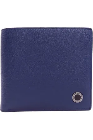 Bvlgari Pre-owned, unisex, Niebieski, ONE SIZE, Skóra, Pre-owned skórzane portfele
