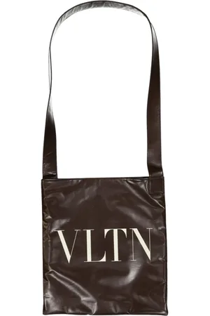 VALENTINO GARAVANI Torebki, Mężczyzna, brązowy, ONE SIZE, Len, Torba Torebka Skórzana z Nadrukiem